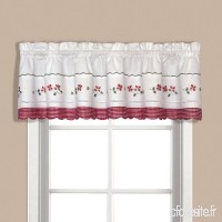 United Curtain Gingham Embroidered Valance  60 by 14-Inch  Red by United Curtain - B01NCWC8FM